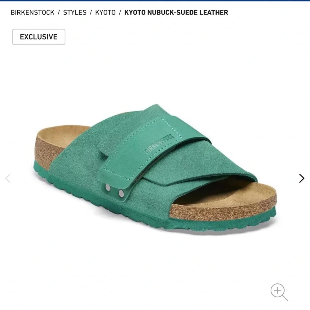 Birkenstock Kyoto Nubuck Sandals in Green - Picture 4 of 8